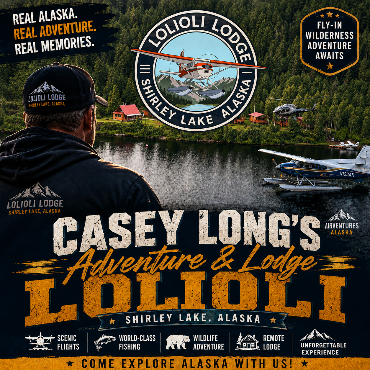 Lolioli Lodge Resort and Airventures, fundado por Casey Long, destaca la auténtica experiencia de aventura en la naturaleza de Alaska en avioneta