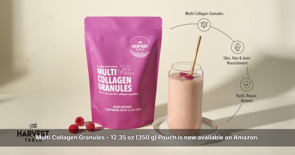 The Harvest Table Launches Multi Collagen Granules on Amazon, Expanding U.S. Access to Clean-Label Nutrition