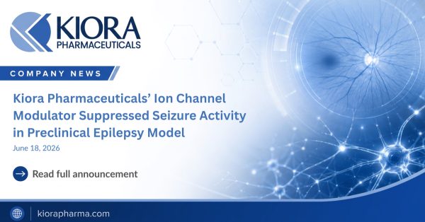 Kiora Pharmaceuticals’ Ion Channel Modulator Shows Promise in Preclinical Epilepsy Model