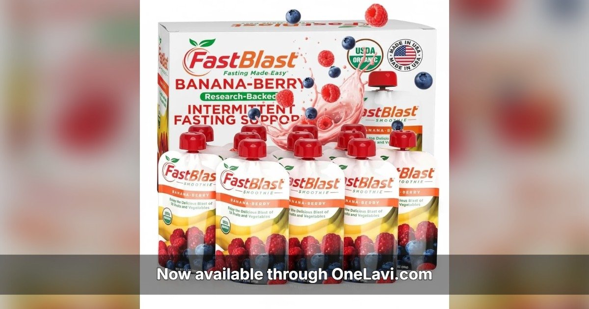 FastBlast: USDA Organic Banana Berry Smoothie Pouches Now Available on OneLavi