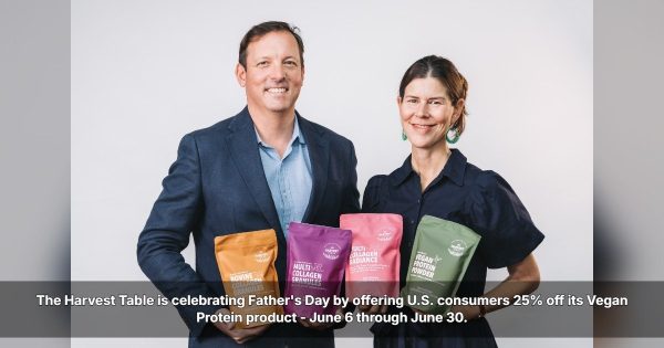The Harvest Table Celebrates Father’s Day with 25% Off Vegan Protein on Amazon
